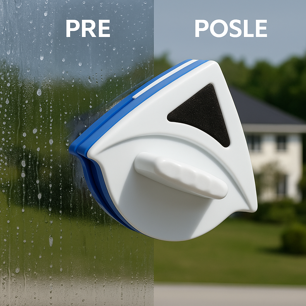 Magnetni Čistač Prozora – Čistite S Obe Strane U Jednom Potezu!